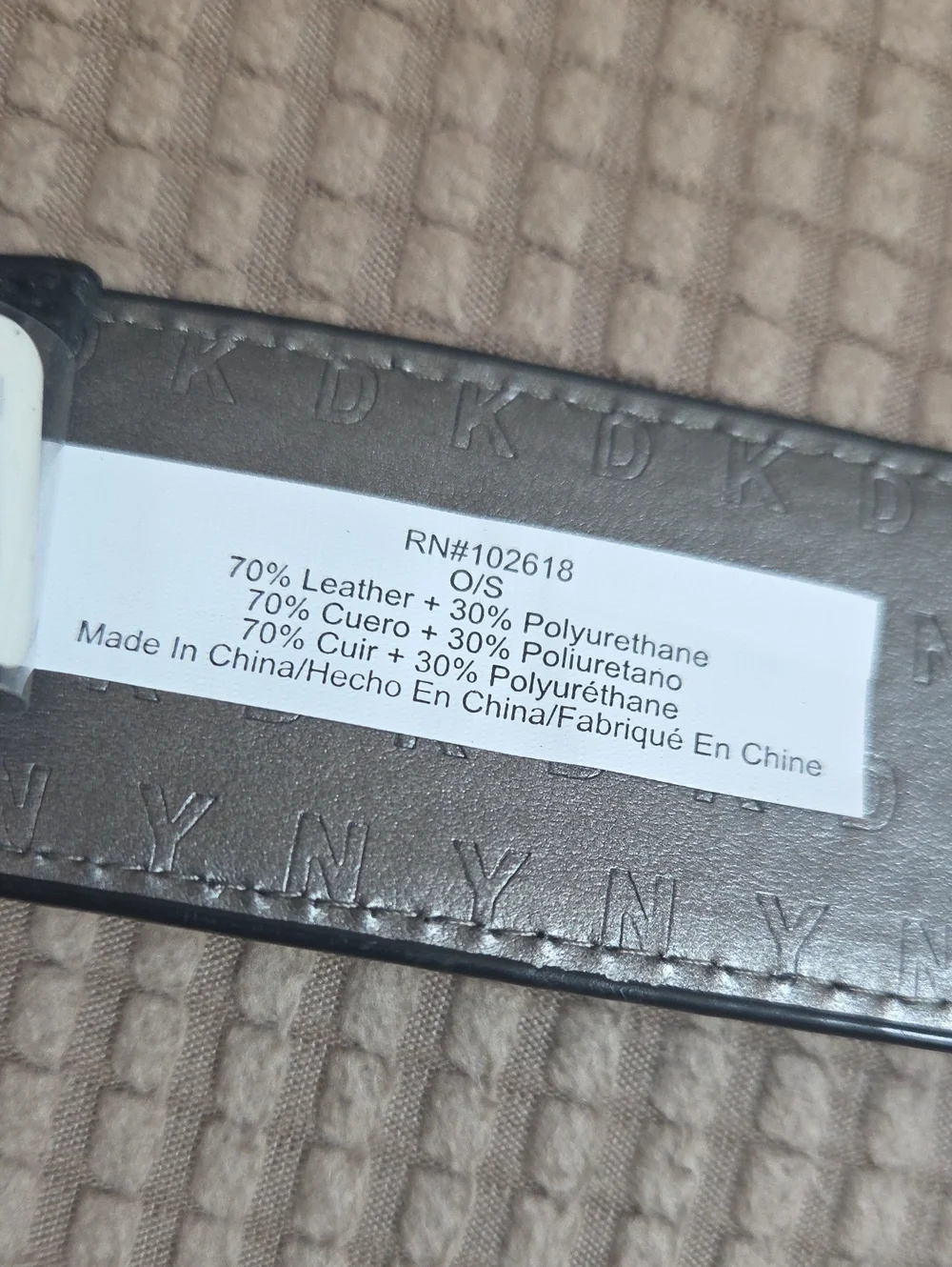 NWT Women's Black Leather Belt by DKNY